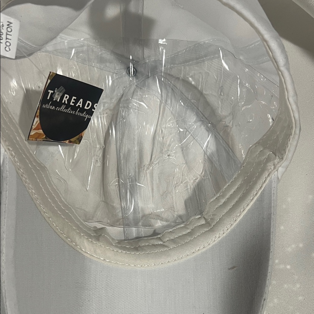 White Rhinestone Embellished Cap - Picture 5 of 6